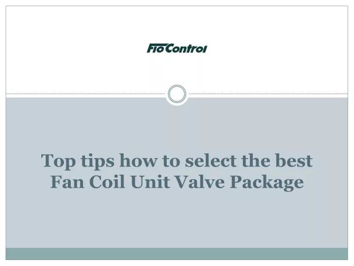 top tips how to select the best fan coil unit