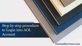 Step by step procedure to Login into AOL Account