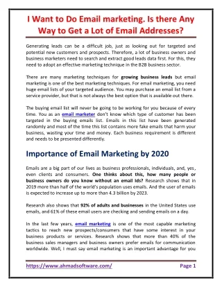 i want to do email marketing is there