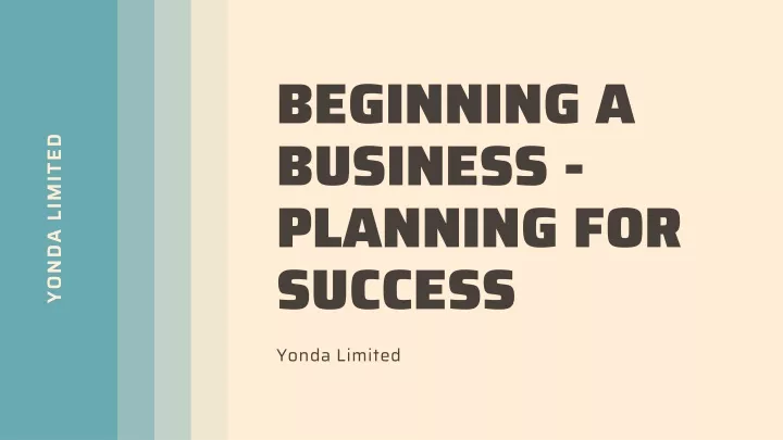 beginning a business planning for success