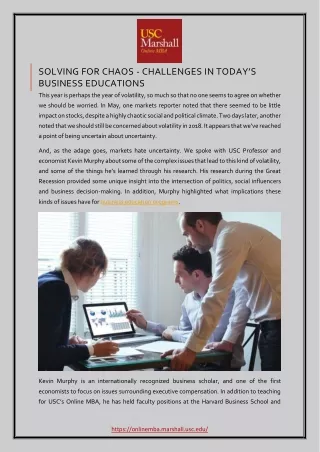 solving for chaos challenges in today s business