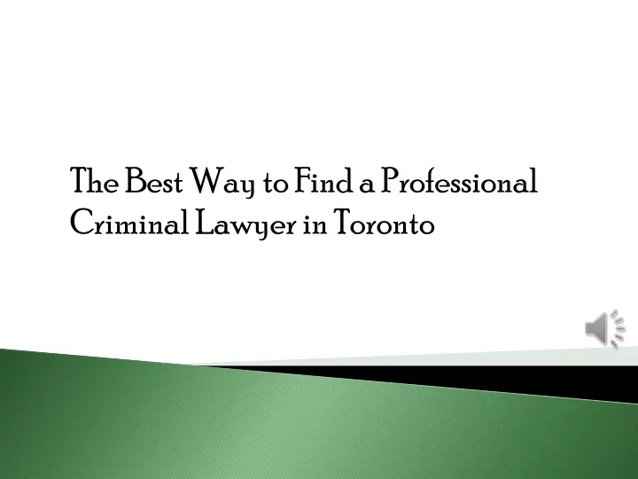 the best way to find a professional criminal