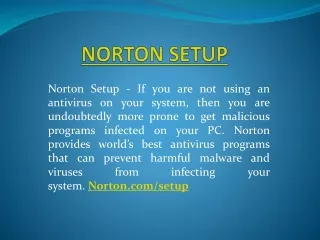 norton setup if you are not using an antivirus