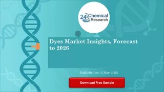 Dyes Market Insights, Forecast to 2026