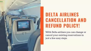 DELTA AIRLINES CANCELLATION AND REFUND POLICY