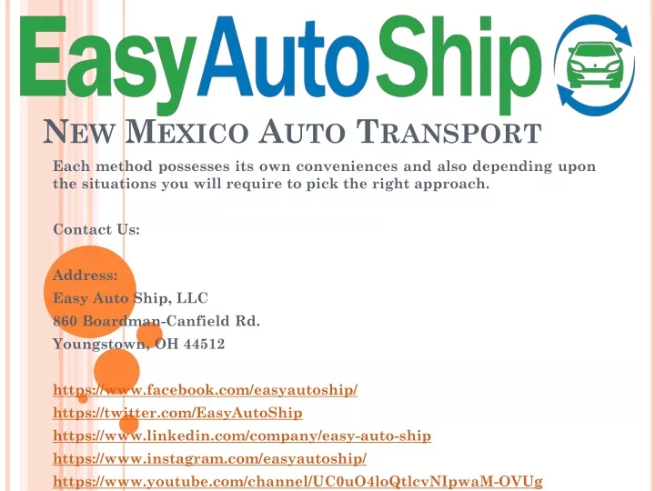 new mexico auto transport
