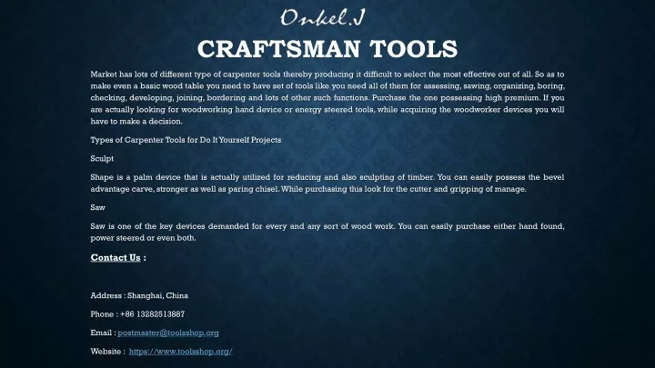 craftsman tools