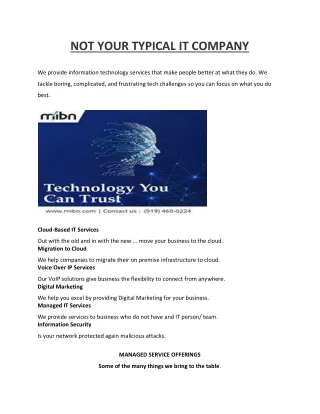 not your typical it company