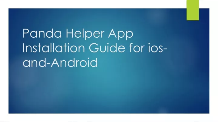 panda helper app installation guide for ios and android