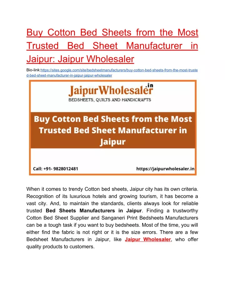 buy cotton bed sheets from the most trusted