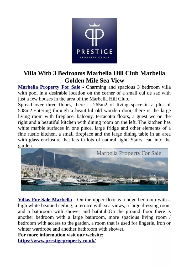 villa with 3 bedrooms marbella hill club marbella