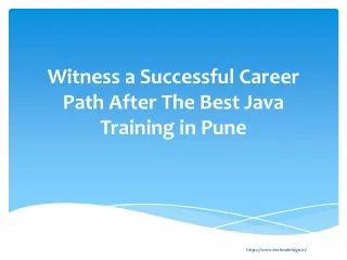 Witness a Successful Career Path After The Best Java Training in Pune