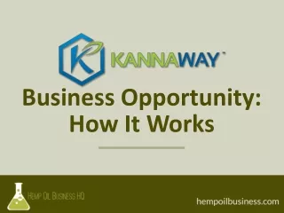 Kannaway MLM Network Marketing Business Opportunity: How It Works