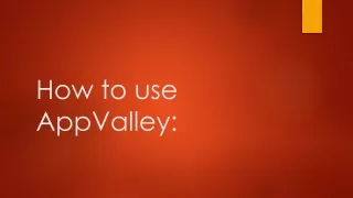 how to use appvalley