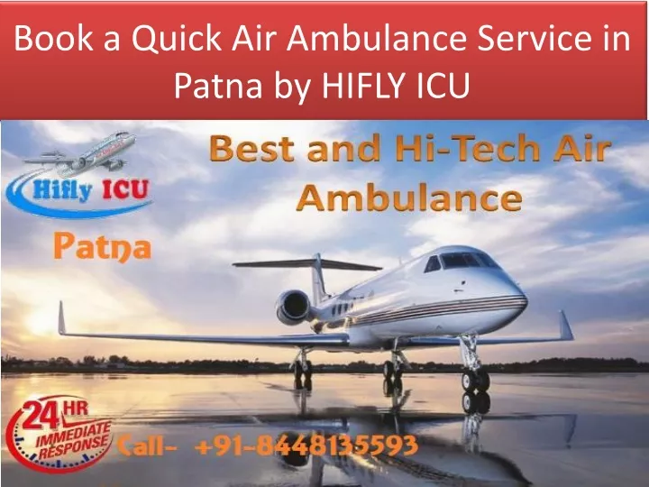 book a quick air ambulance service in patna