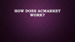 how does acmarket work