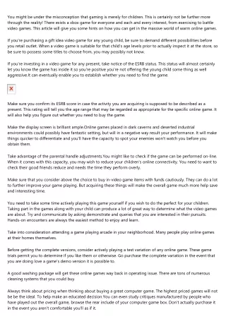 you might be under the misconception that gaming