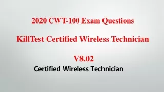 2020 cwt 100 exam questions killtest certified