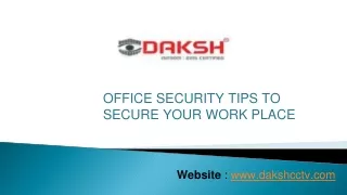 Office security tips to secure your work place