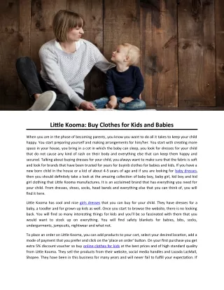 Little Kooma: Buy Clothes for Kids and Babies