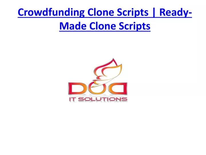 crowdfunding clone scripts ready made clone scripts