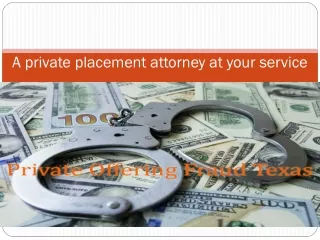 a private placement attorney at your service