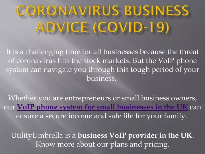coronavirus business advice covid 19