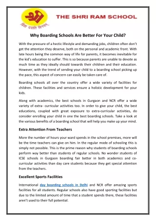 why boarding schools are better for your child