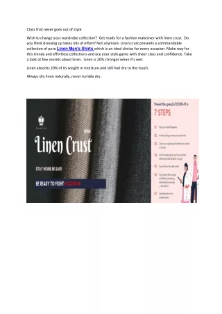 Linen Men's Shirts- linen crust