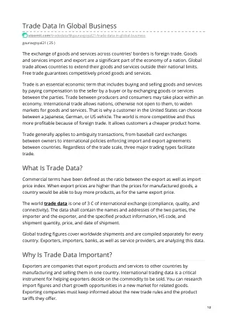 trade data in global business