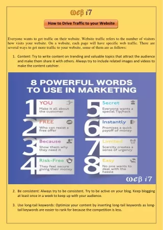 how to drive traffic to your website