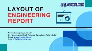 layout of e n g i n ee r i n g report