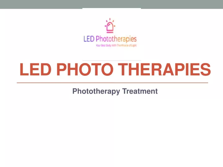 led photo therapies