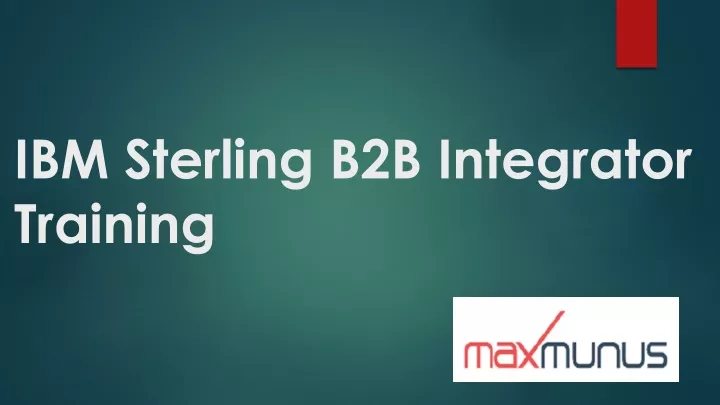 ibm sterling b2b integrator training