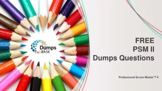 free psm ii dumps questions