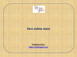 Yarn online store