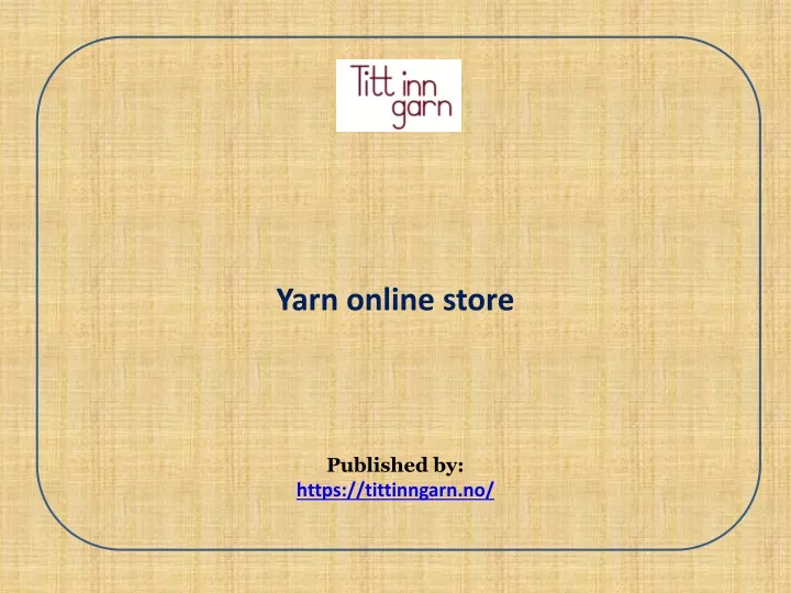 yarn online store published by https tittinngarn no