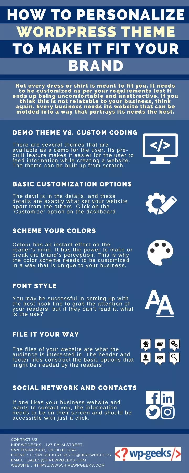 how to personalize wordpress theme to make