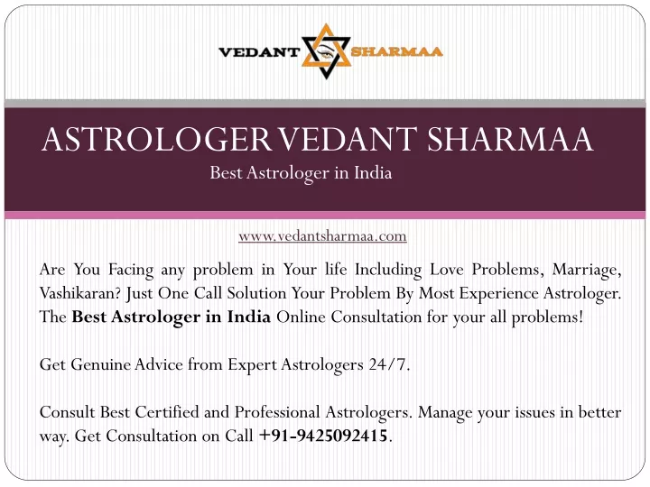 astrologer vedant sharmaa