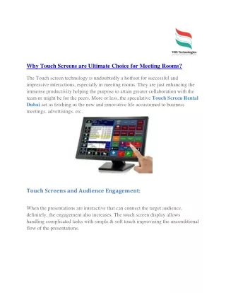 why touch screens are ultimate choice for meeting