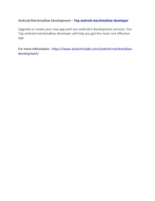 android marshmallow development top android