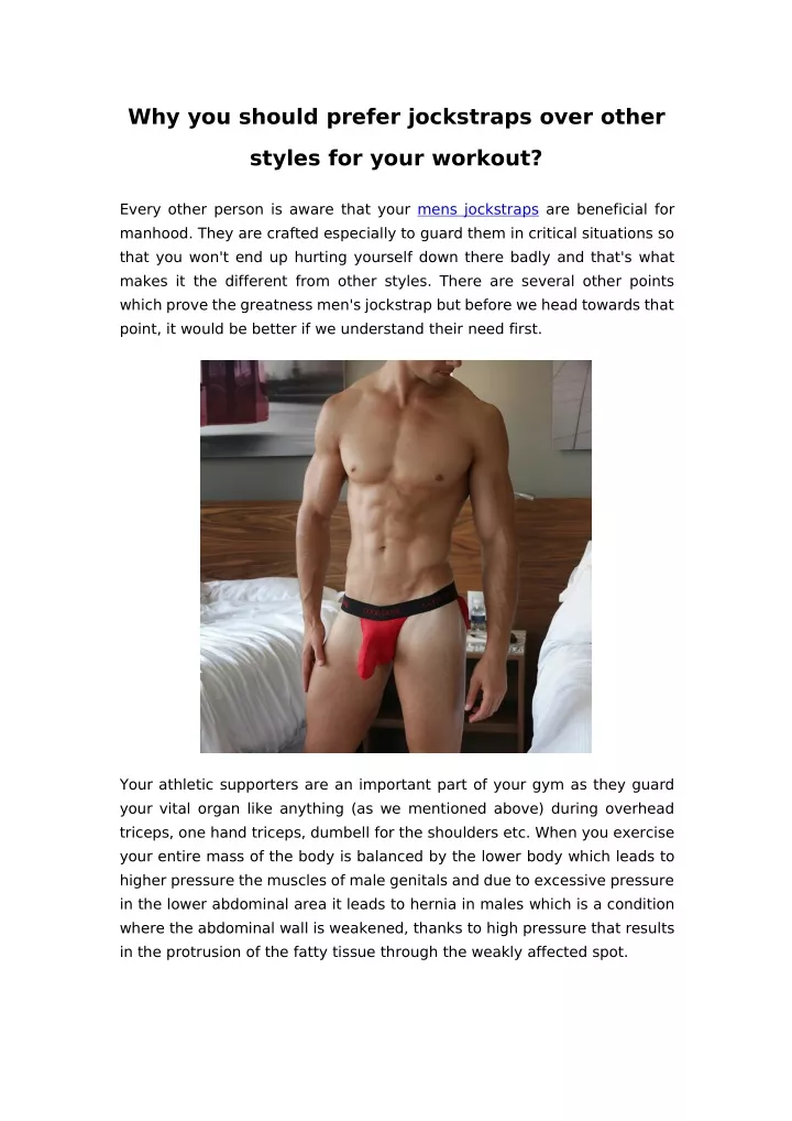 why you should prefer jockstraps over other