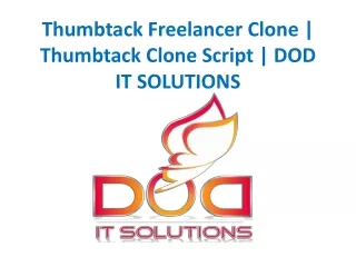Thumbtack Freelancer Clone | Thumbtack Clone Script | DOD IT SOLUTIONS