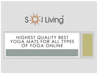 Highest Quality Best yoga mats for all types of yoga online