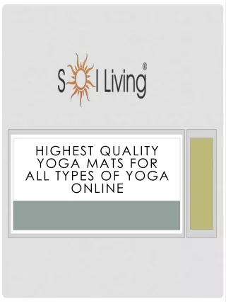 Highest Quality yoga mats for all types of yoga online