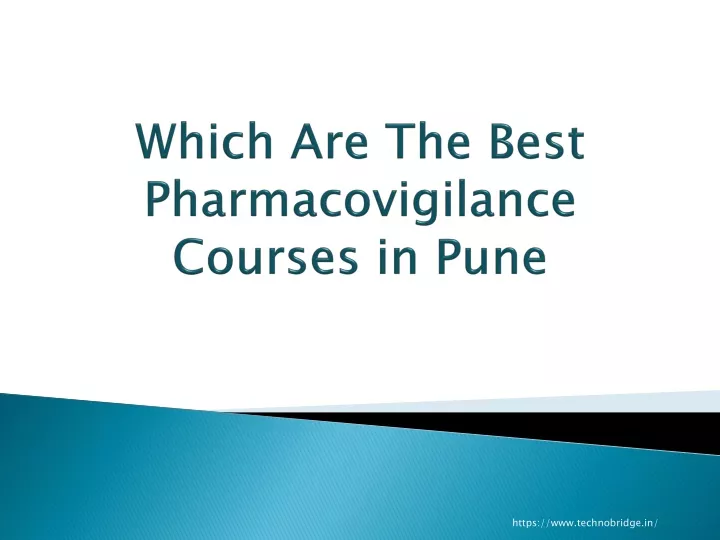 which are the best pharmacovigilance courses in pune