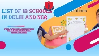 list of ib s chools in d elhi and ncr