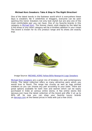 michael kors sneakers take a step in the right
