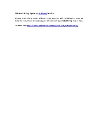 ai based hiring agency ai hiring service