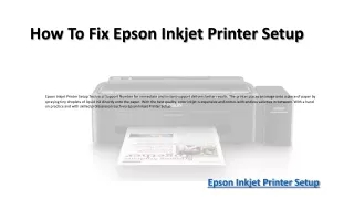 how to fix epson inkjet printer setup
